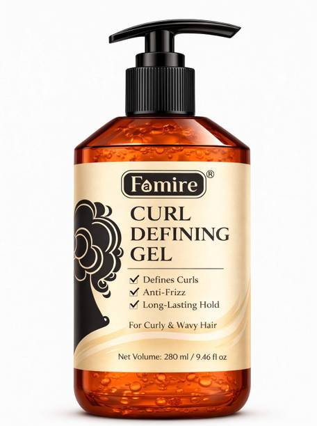 Famire Curl Defining Gel for Curly & Wavy Hair | Anti-Frizz | Long Lasting Hold | Hair Gel