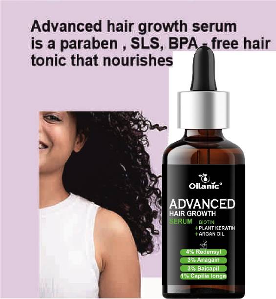 Oilanic Advanced Serum Redensyl Anagain Rosemary Biotin for Hair Growth (30ml) Pack of 3