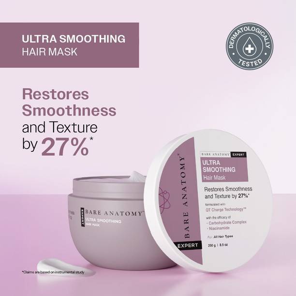 BARE ANATOMY Ultra Smoothing Hair Mask | Smoothens Hair | For Dry & Frizzy Hair