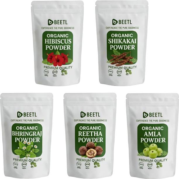 BEETL Amla, Reetha, Shikakai, Hibiscus And Bhringraj Powder for Hair Growth