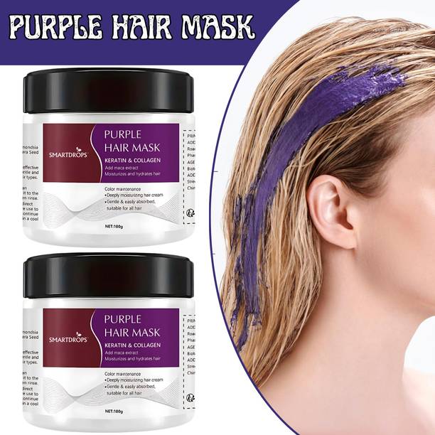 smartdrops Hair Mask with Keratin | Purple Nourishing Blend |Hair Mask for Men & Women