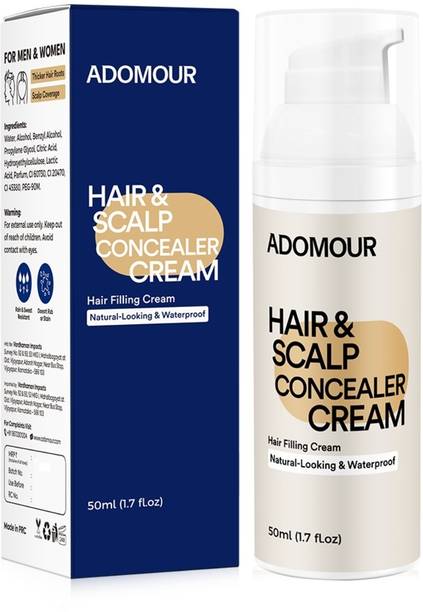 ADOMOUR Hair & Scalp Concealer Cream for Covers Grey Roots & Bald Spots Instantly