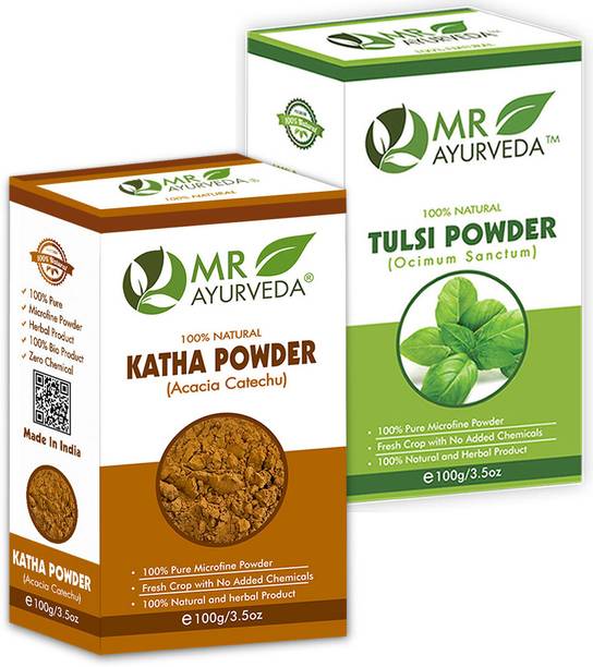 MR Ayurveda Katha Powder & Tulsi Powder - Pack of 2
