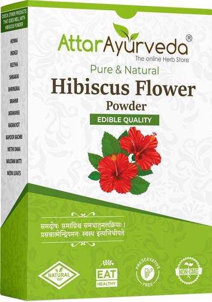 Attar Ayurveda Hibicus powder for hair growth (100 Grams) (100 grams)