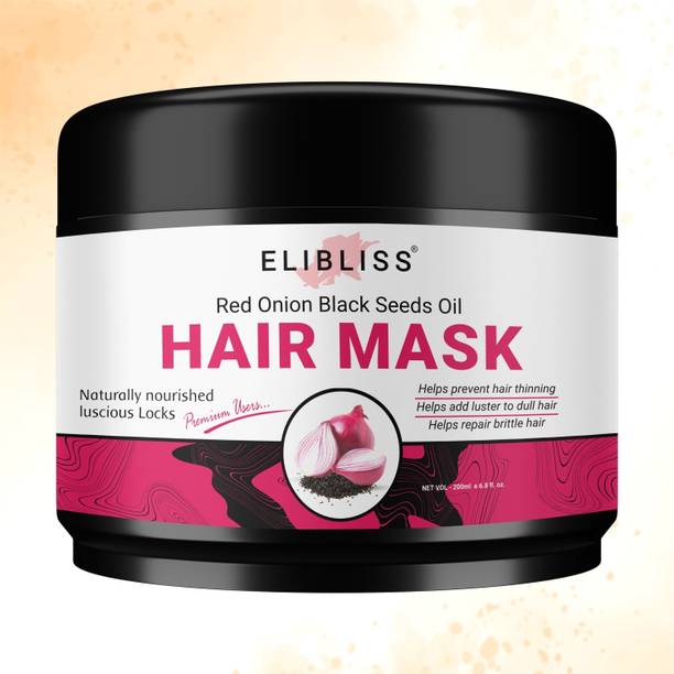 ELIBLISS Onion Hair Mask For Effective Against Damaged Hair, Dry & Frizzy Hair, hair fall control