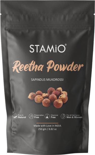 STAMIO Reetha Powder for Hair Wash, Pack, Mask, DIY | Pure Aritha Natural Cleanser Price in India