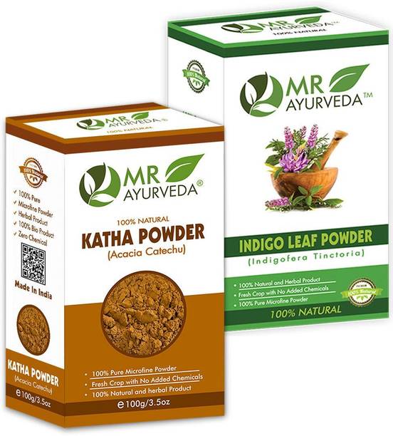 MR Ayurveda Katha Powder and Indigo Powder - Set of 2