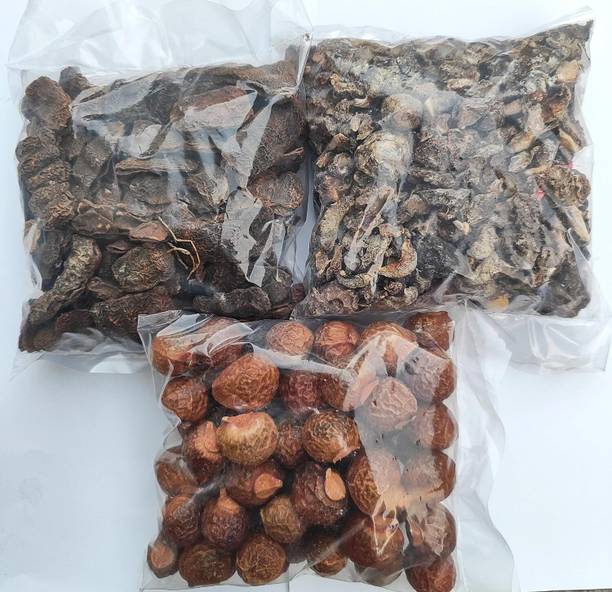 JKB TRADERS Ayurvedic Reetha, Amla, Shikakai Raw Trio - Nourishing, Cleansing