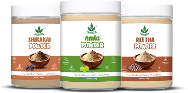 Havintha Amla Reetha Shikakai Powder for Hair Each 250gm
