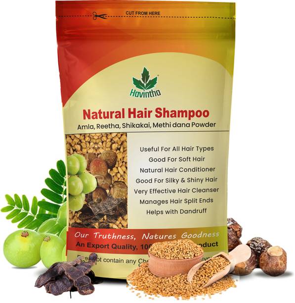 Havintha Natural Hair Shampoo with Amla, Reetha, Shikakai and Met