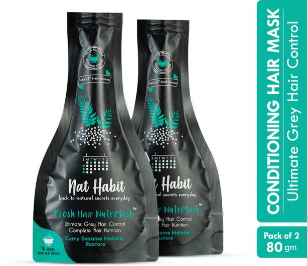 Nat Habit Curry Sesame FRESH Hair Mask| Anti-Greying |Frizzy Hair Treatment
