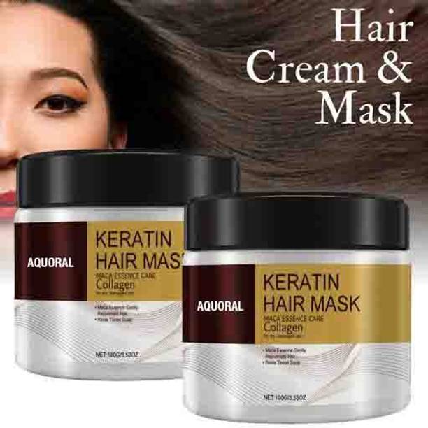 AQUORAL Keratin Hair Mask for Silk & Smooth Hair, Repair Hair Damage Mask