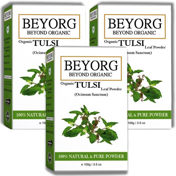BEYORG Tulsi Leaves Powder, Holi Basil, Ocimum Sanctum With 100% Herbal Premium Quality