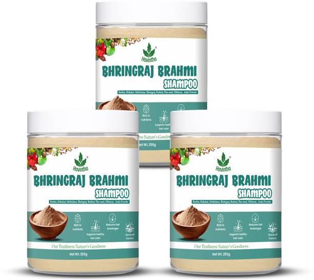Havintha Natural Hair Shampoo Powder with 8 Herbs for Hair Growth - Each 250g
