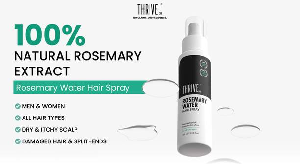 थ्राइवको Rosemary Water Hair Spray, For Hair Growth, Hair Fall Control & Hair Shine