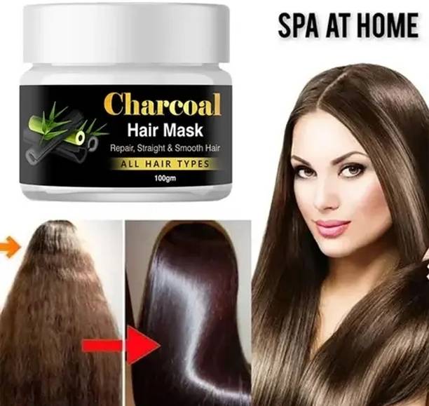 VJS Charcoal Hair Mask for Deep Cleansing & Hair Detox | Controls Dandruff & Oil