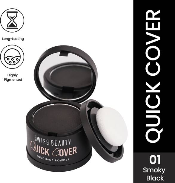 SWISS BEAUTY Quick Cover Touch-Up Powder- Smoky Black