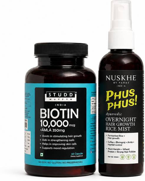 Nuskhe By Paras Hair Fair Deal | Biotin 10000mcg | Hair Growth Rice Mist