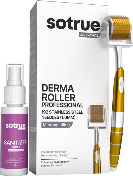 Sotrue Professional Derma Roller For Hair Growth 1mm with 192 Stainless Steel Needles