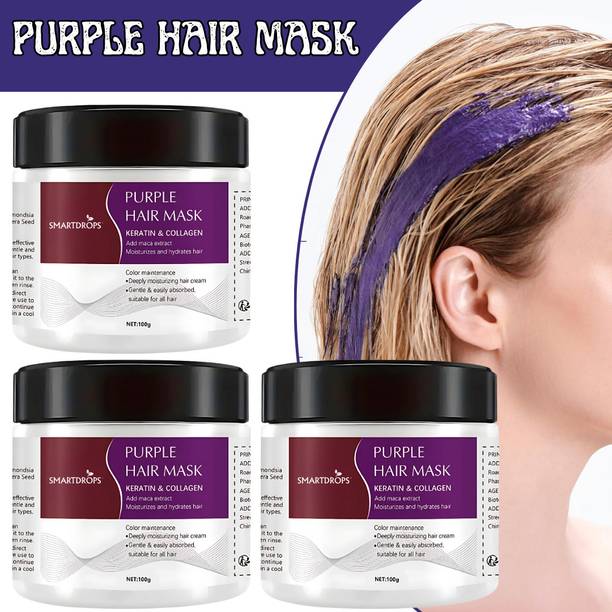 smartdrops Purple Collagen Hair Mask, Hair Mask with Collagen, Purple Smooth Mask