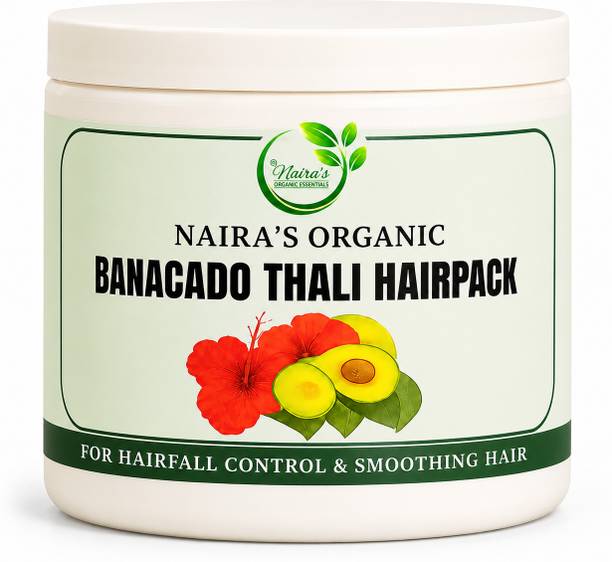 Naira's organic Essentials Herbal Hair Pack for Hair Fall Control, Smooth & Frizz-Free Hair Mask