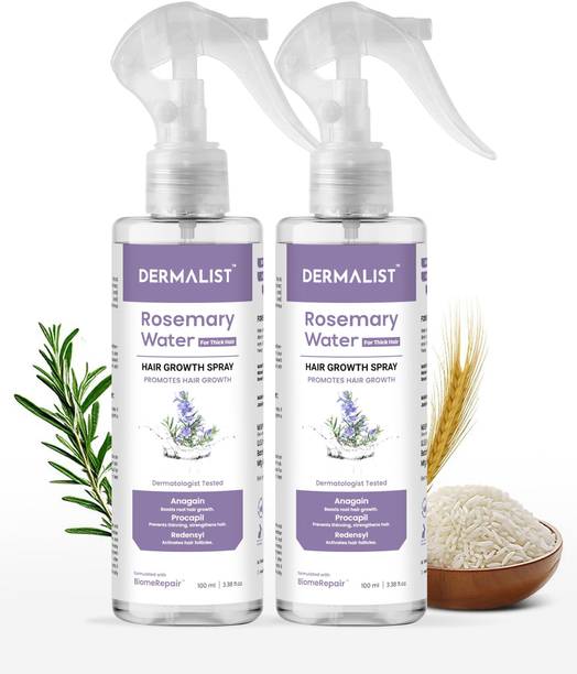 Dermalist Rosemary Water For Hair Growth | Spray for Regrowth Thickness Mist 100% Natural