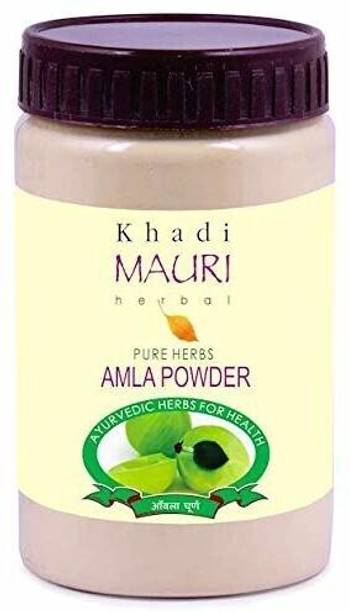 Khadi Mauri Herbal Amla Powder - Ayurvedic Treatment for Damage-Repair & Nourishment - Ideal for Hair & Skin - 200 g