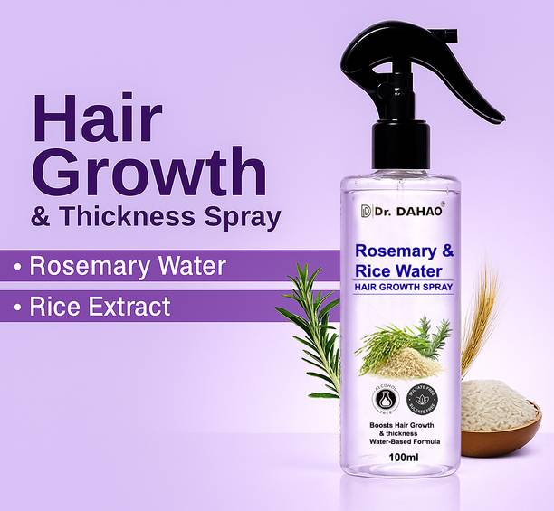 Dr. DAHAO Rosemary Hair Spray Infused & Rice Water for Hair Growth & Reduce Hairfall