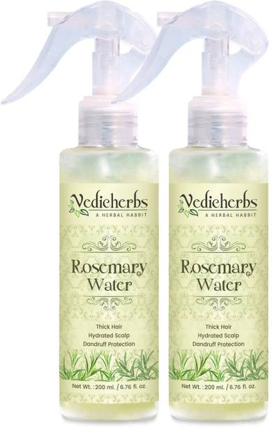 वैदिकहर्ब्स Rosemary Water For Long Thick Hair, Damage Repair Growth Spray with Derma Roller