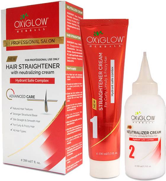 OXYGLOW Professional Hair Straightener with Neutralising Cream