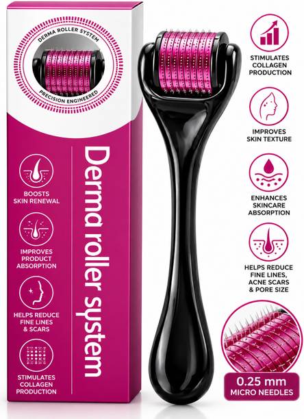 Glorica & co Derma Roller 0.5mm with 540 Micro Needles for Hair Growth, Beard, Face & Scalp