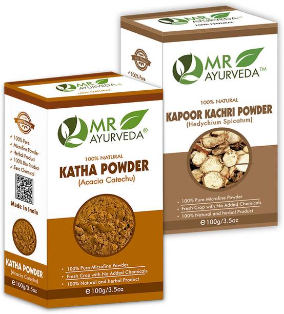MR Ayurveda Katha Powder & Kapoor Kachri Powder - Set of 2