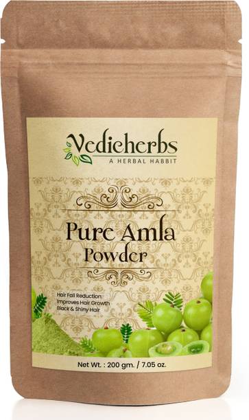 Vedicherbs Amla Powder for Hair Growth, Nourishes Scalp, Hair Fall Reduction | Women & Men