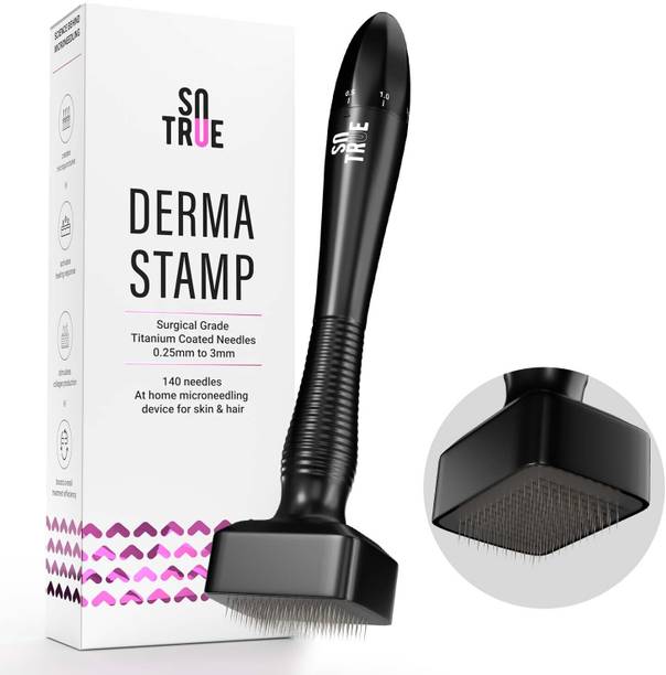 सोट्रू Derma Stamp for Hair Growth, Stainless Steel Adjustable Needles 0.25mm to 3mm
