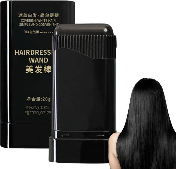 LUXIMIST One-Swipe Black Hair Color Stick for Immediate White Hair Coverage HW-108 Long Lasting Hair Volumizer Stick