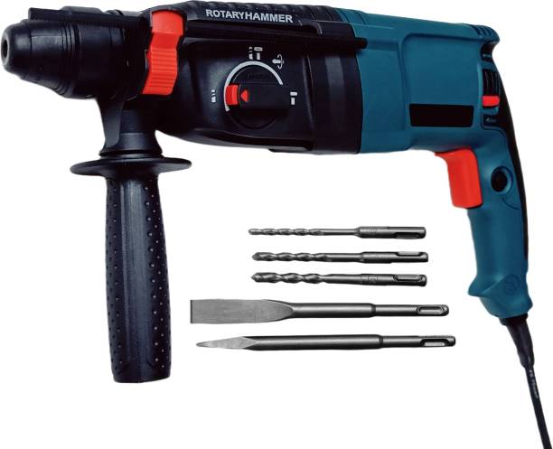 Hakimi Heavy Duty 26mm Rotary Hammer Drill Machine with Drill Bits and Chisel Bits YMPTRH2 Rotary Hammer Drill