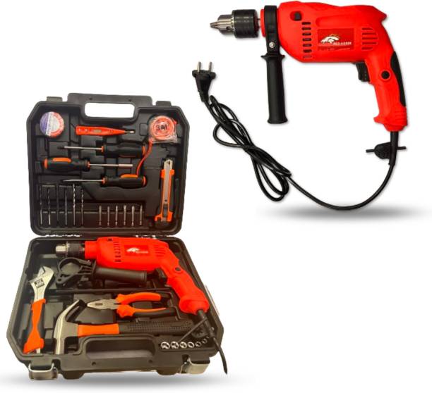 RanPra 13MM HAMMER DRILL MACHINE FORWARD/REVERSE ROTATION WITH TOOL KITS AND A PORTABLE CASE Hammer Drill