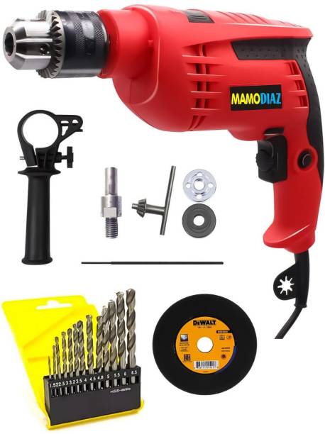 Mamodiaz Redhorse RH-368 13MM Machine &amp; 13pc hss dril Bit With Iron Cuting &amp; Complete set Hammer Drill