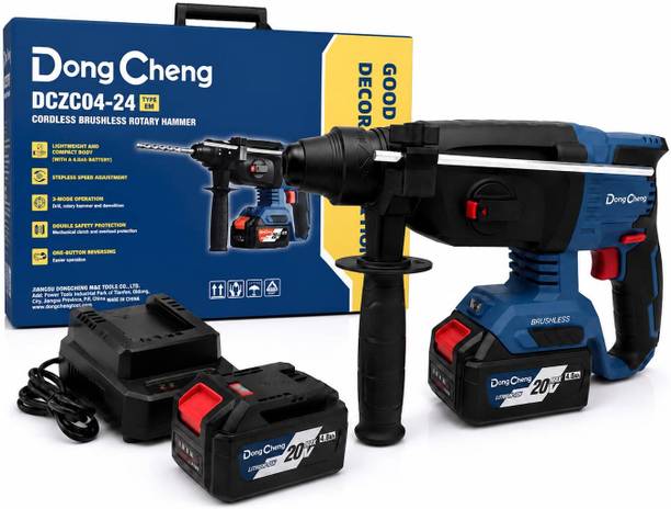 MPT Cordless Brushless Hammer Drill | SDS-Plus | Battery Operated drill Power & Hand Tool Kit