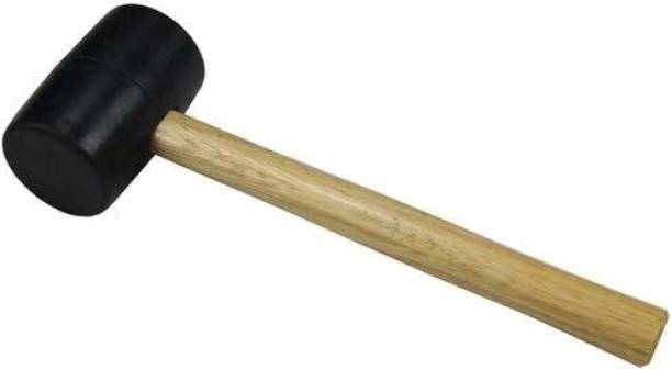 QBIC Rubber Mallet Hammer Rubber Mallet Hammer with Wooden Handle / Tile Mallet Hammer / Construction Tool Mallet