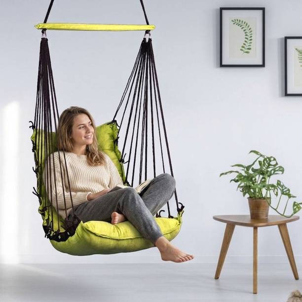 Swingchear Soft Cotton Hammock Hanging Swing Chair for Adults Cotton Large Swing
