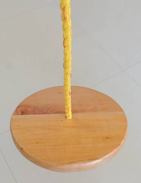 ZENRISE Single Rope Round Wooden Small Swing