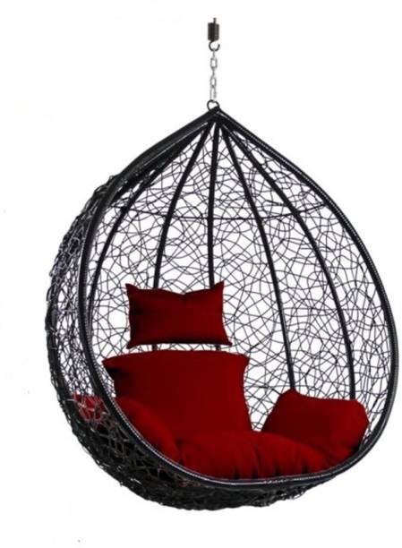 Charan traders Hanging Swing for Balcony/Bedroom/Garden/Outdoor/Indoor/ lawn/Terrace Iron Large Swing