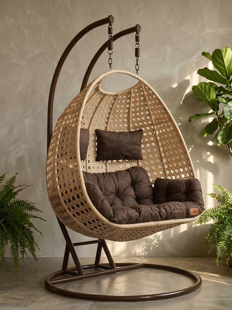 Hindoro Premium Double Seater Hanging Egg Swing Chair Iron Large Swing