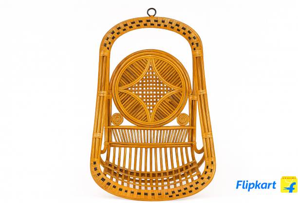 AFCane Craft Premium Handmade Rattan Hanging Swing Chair for Home & Balcony Bamboo, Wooden Large Swing