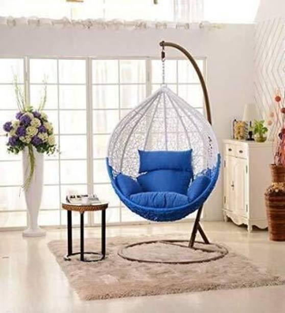 Furniture kart Hammock Swing Chair with Stand Jhula Swing for Adult with Cushion Steel Large Swing