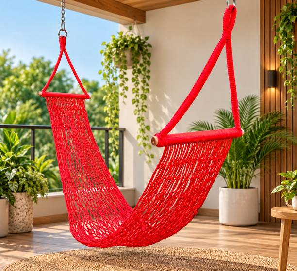 TEETLEY Hammock Nylon Swing Net | Hanging Jhula for Home Balcony Garden Nylon Large Swing