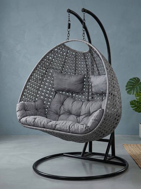 Hindoro Premium Double Seater Hanging Egg Swing Chair Iron Large Swing