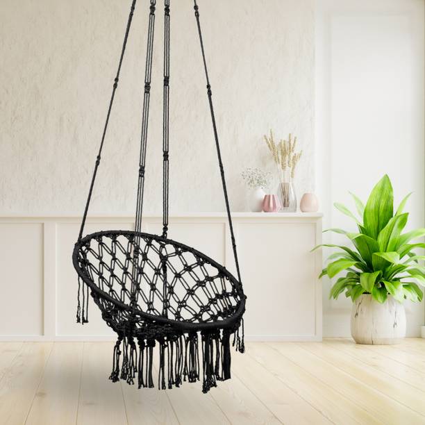 Swinzy Nylon Rope Hammock Hanging Chair| Jhula for Balcony/Garden/Indoor&Outdoor Use Nylon Hammock