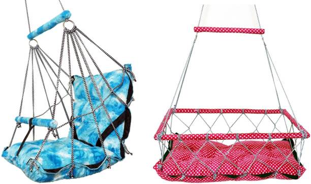 Easy Life 0-1 Years Swing for Kids Palana for New Born Baby Handmade Hanging Jhula Polyester Hammock